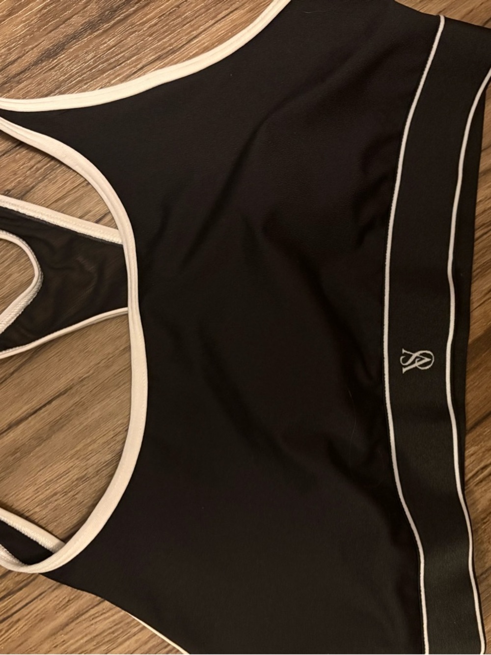 Victoria's Secret Black and White Padded Sports Bra